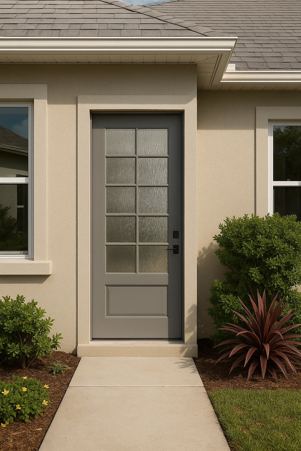 Impact Windows & Doors Tampa - ADVISAR - 10 Lite Flush Glazed Door