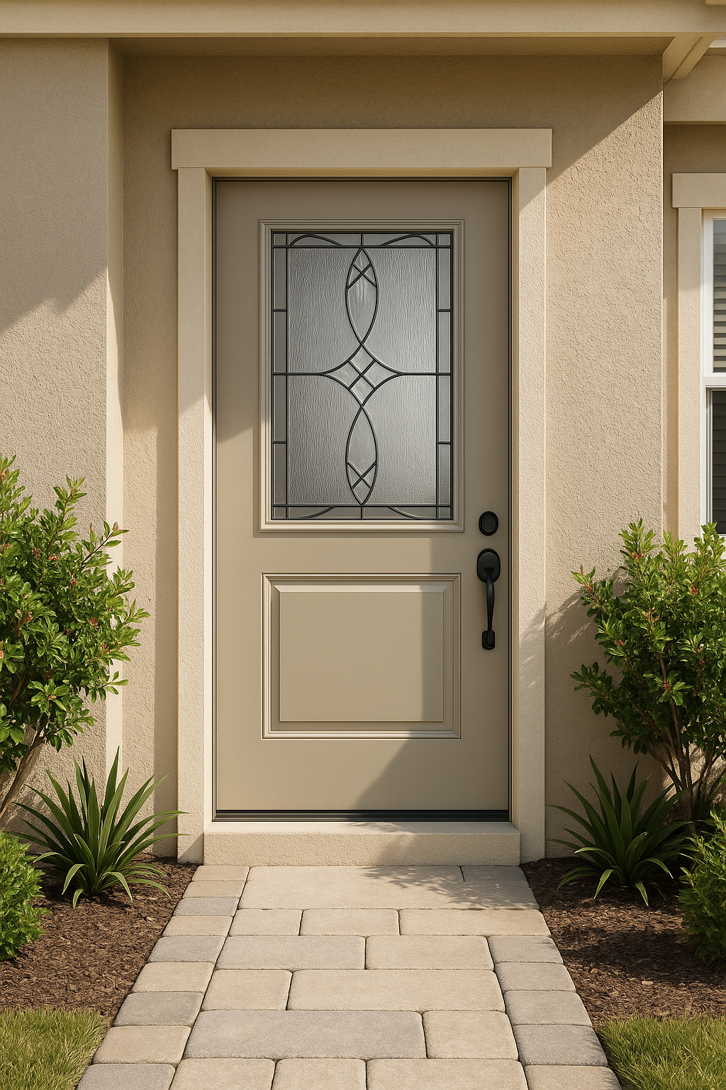 Impact Windows & Doors Tampa - Half Lite 1 Panel Flush - Blackstone