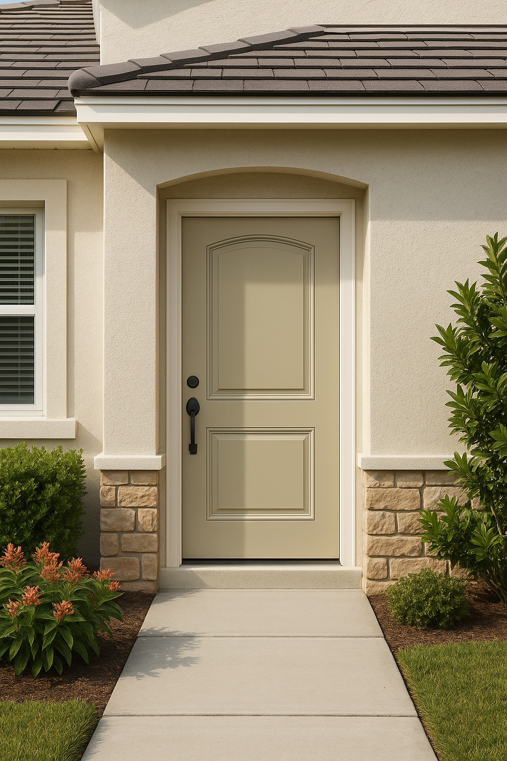 Impact Windows & Doors Tampa - 2 Panel Soft Arch Flush