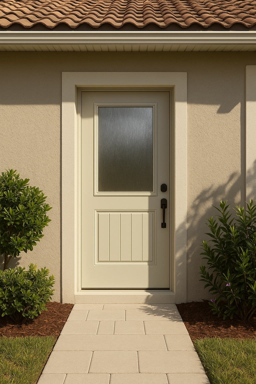 Impact Windows & Doors Tampa - Half Lite 1 Panel Plank Flush - Chord
