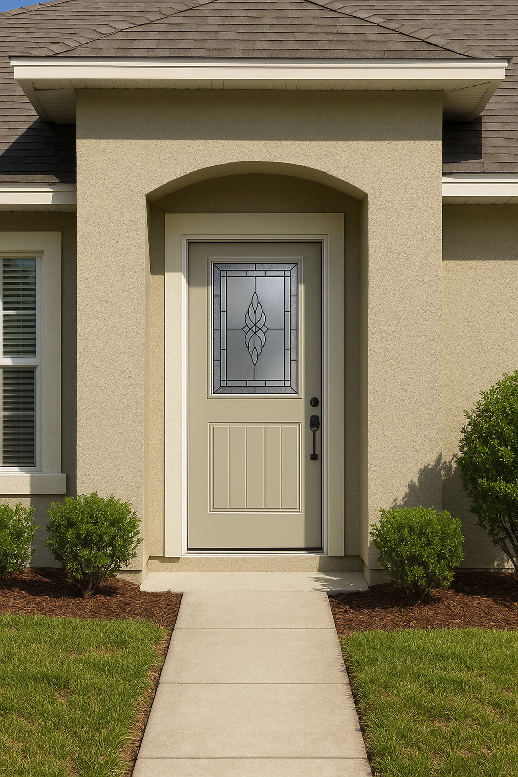 Impact Windows & Doors Tampa - Half Lite 1 Panel Plank Flush - Kensington