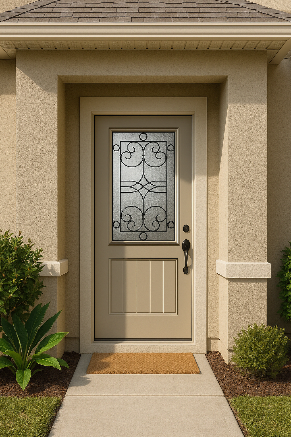 Impact Windows & Doors Tampa - Half Lite 1 Panel Plank Flush - Salinas