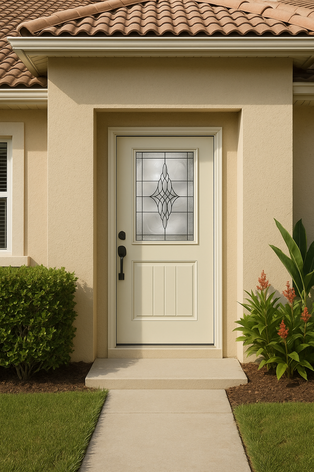 Impact Windows & Doors Tampa - Half Lite 1 Panel Plank Flush - Wellesley