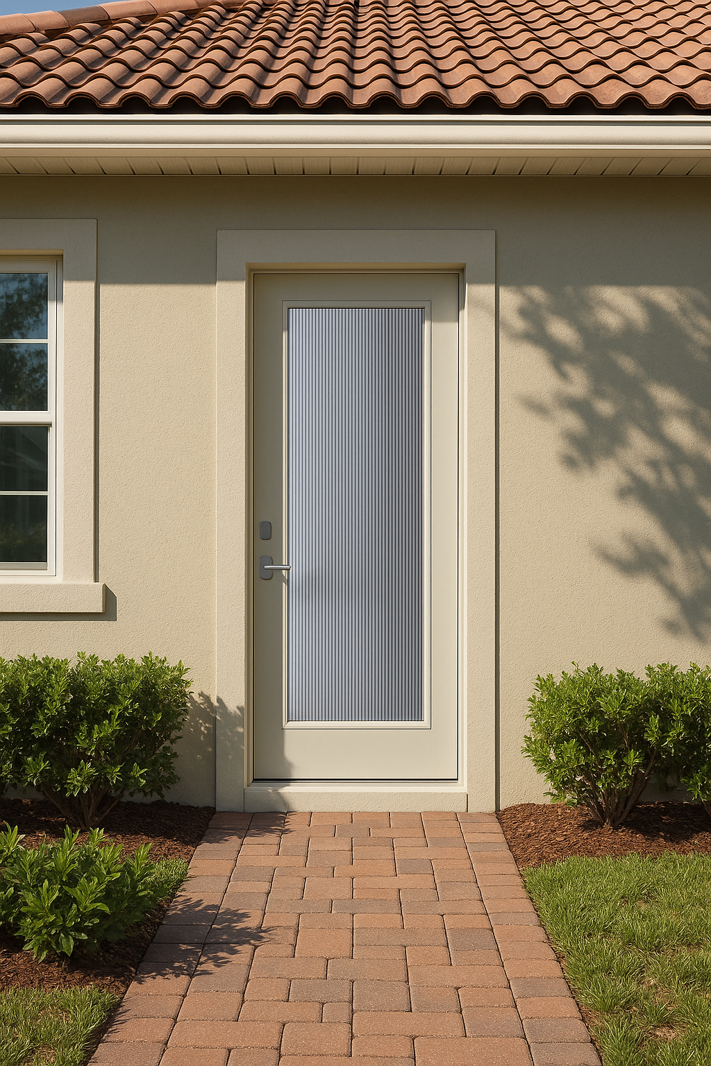 Impact Windows & Doors Tampa - Full Lite Flush - Reeded