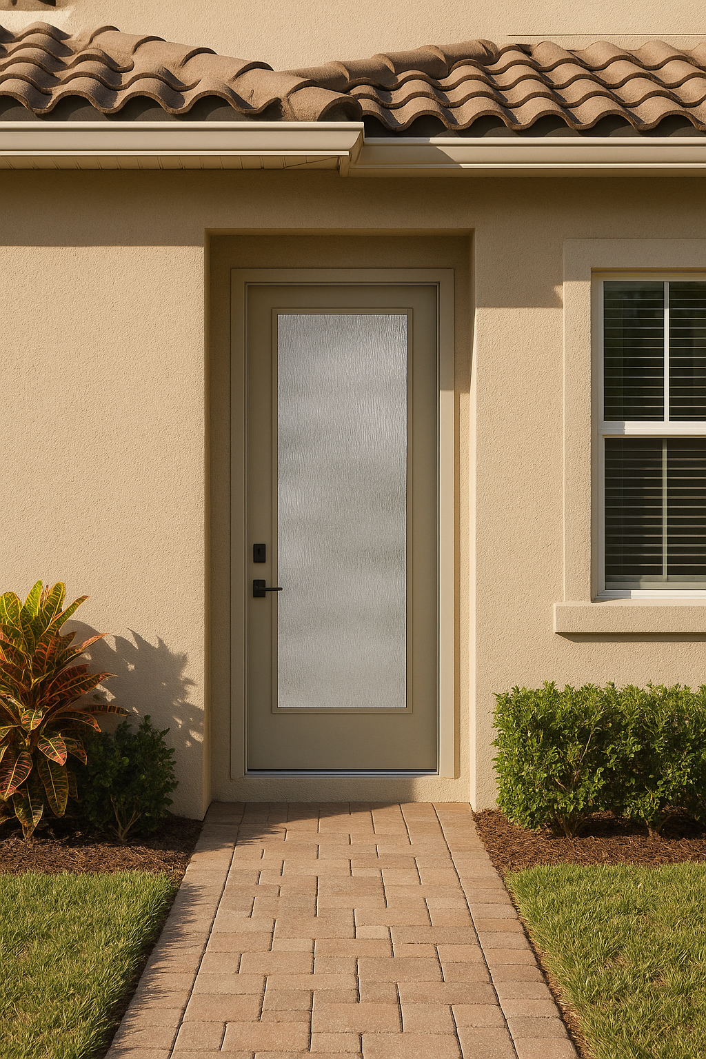 Impact Windows & Doors Tampa - Full Lite Flush - Rainglass