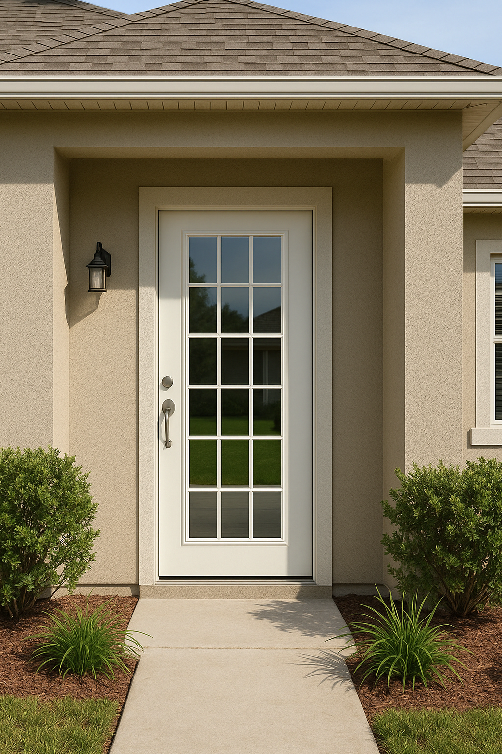 Impact Windows & Doors Tampa - Full Lite Flush - Colonial