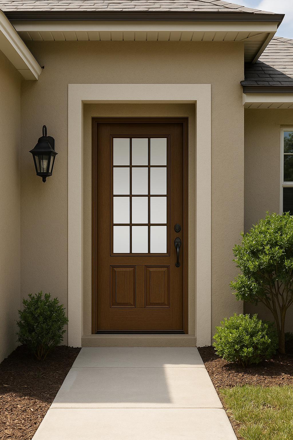 Impact Windows & Doors Tampa - Full Lite Flush - Colonial