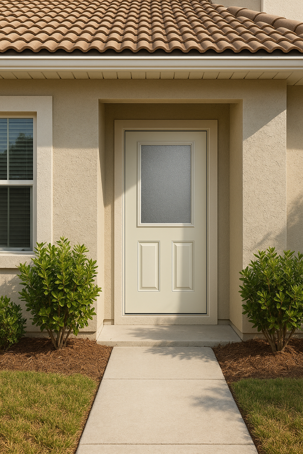 Impact Windows & Doors Tampa - Half Lite 2 Panel Flush - Granite