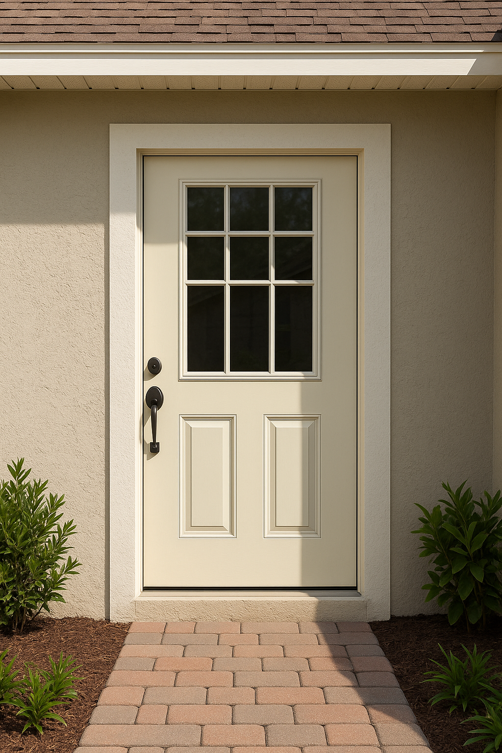 Impact Windows & Doors Tampa - Half Lite 2 Panel Flush - Colonial