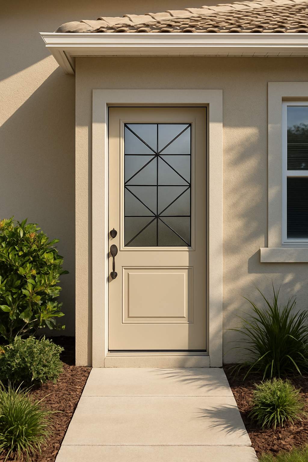 Impact Windows & Doors Tampa - 3/4 Lite 2 Panel Flush - Calix