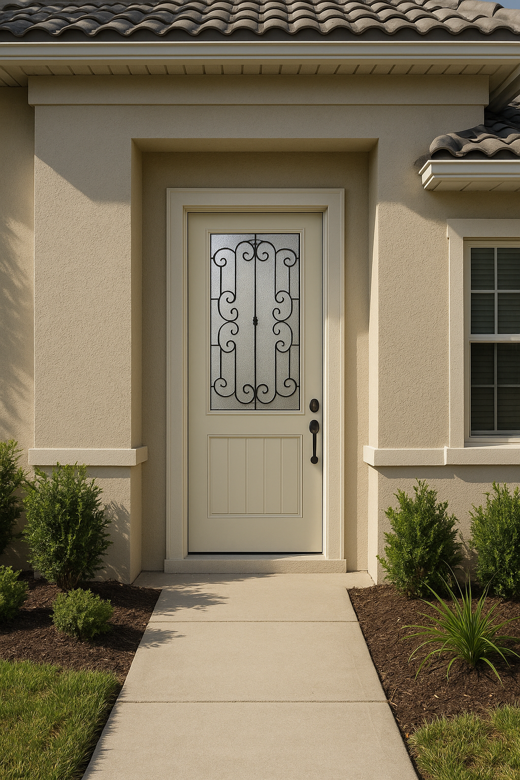 Impact Windows & Doors Tampa - Half Lite 1 Panel Plank Flush - Riserva
