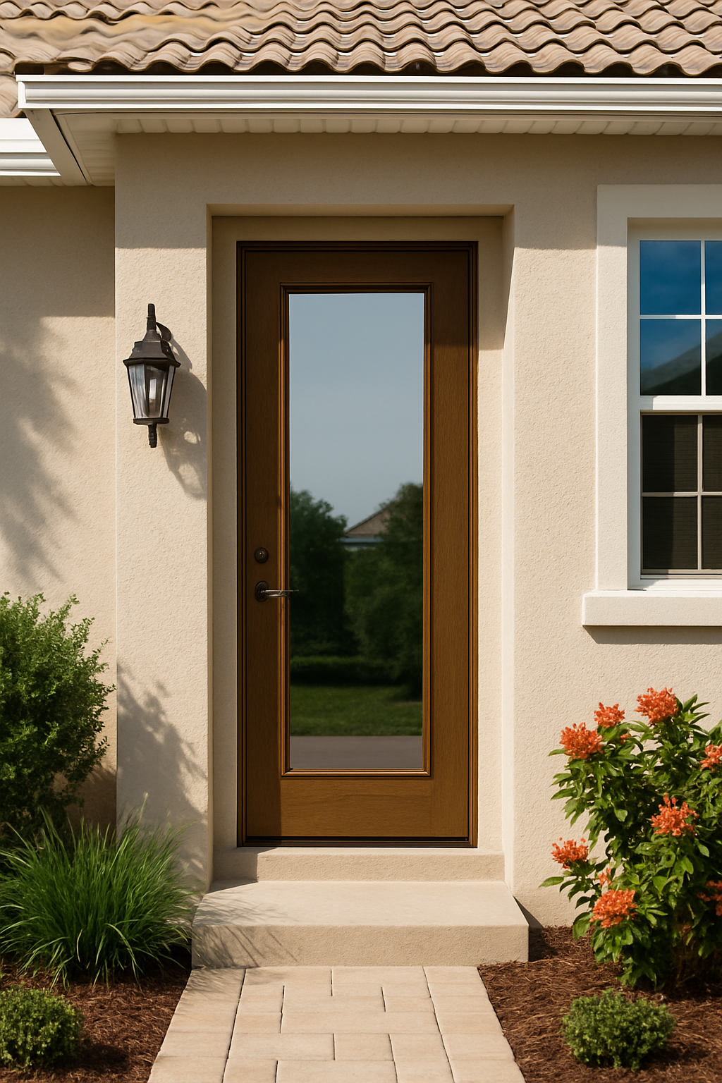 Impact Windows & Doors Tampa - 8' Full Lite W/ Stile Lines - Clear 1 Lite No Grid