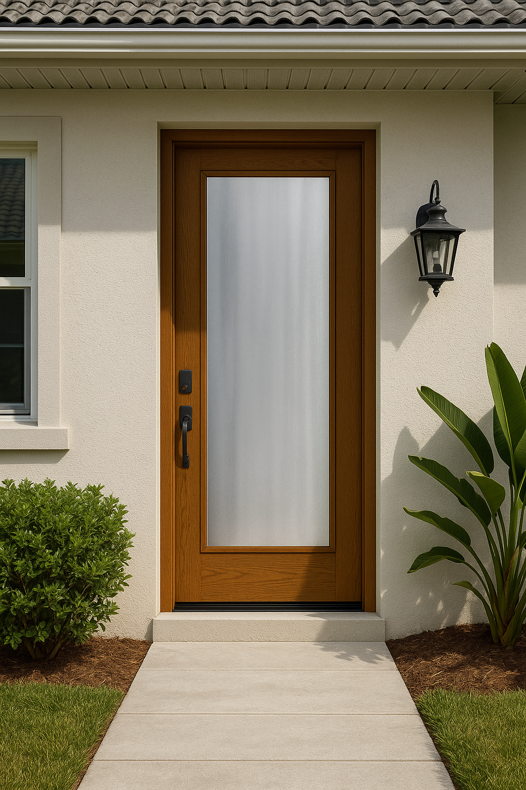 Impact Windows & Doors Tampa - 8' Full Lite Flush - Chinchilla