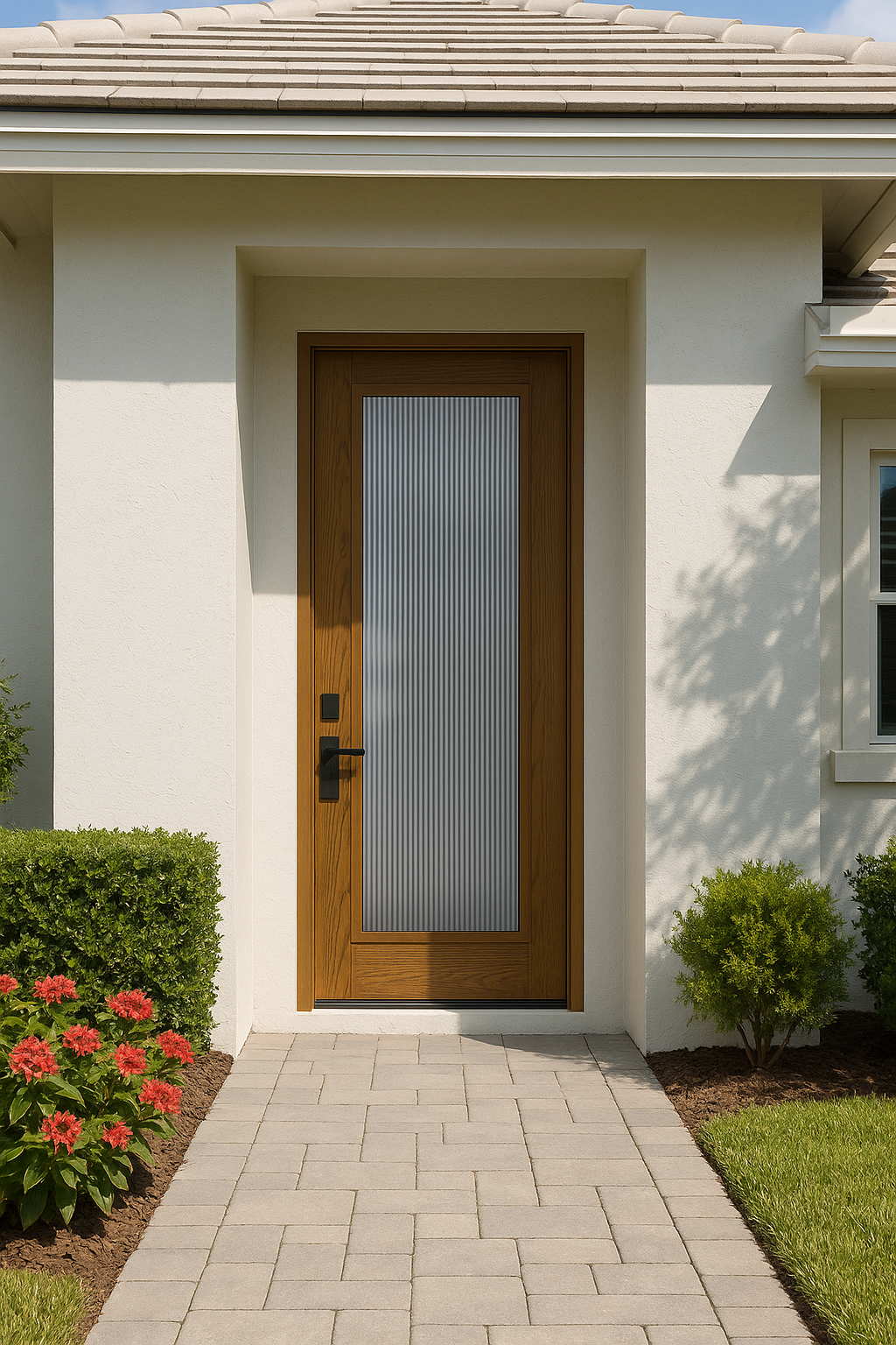 Impact Windows & Doors Tampa - 8' Full Lite Flush - Reeded