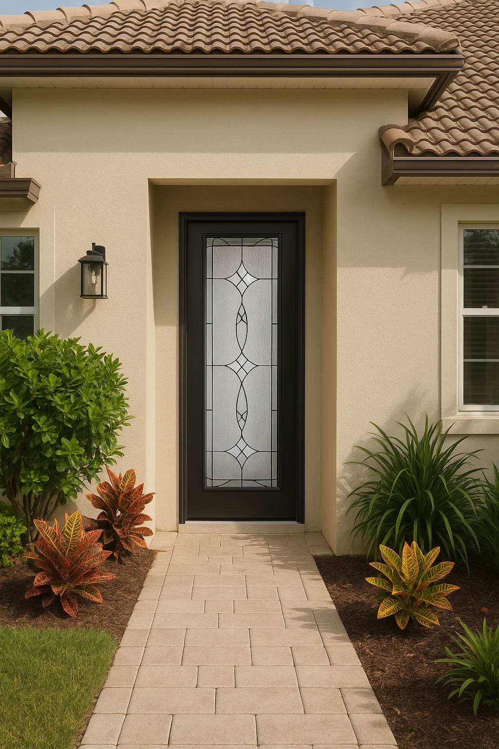 Impact Windows & Doors Tampa - 8' Full Lite Flush - Blackstone