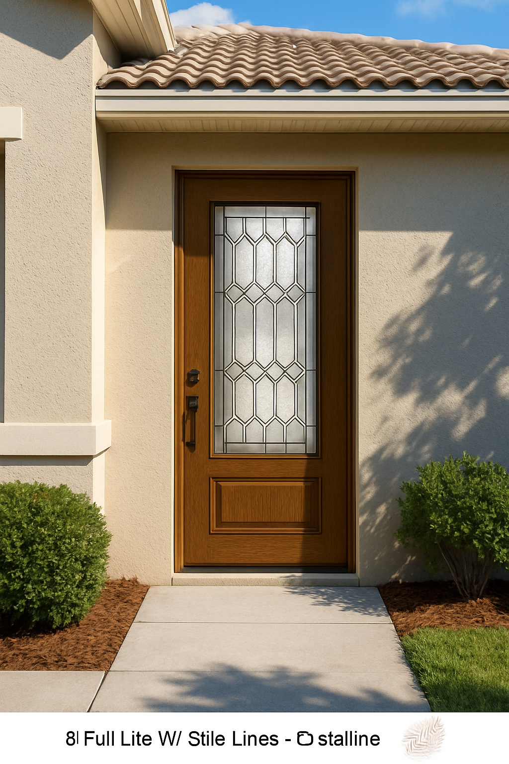 Impact Windows & Doors Tampa - 8' Full Lite W/ Stile Lines - Crystalline
