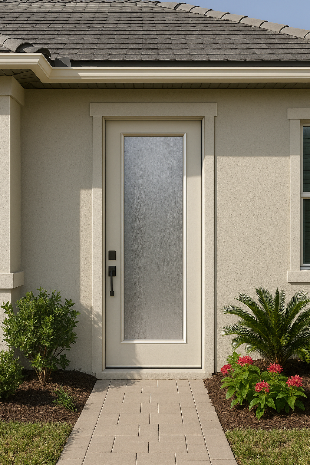 Impact Windows & Doors Tampa - 8' Full Lite Flush - Chinchilla