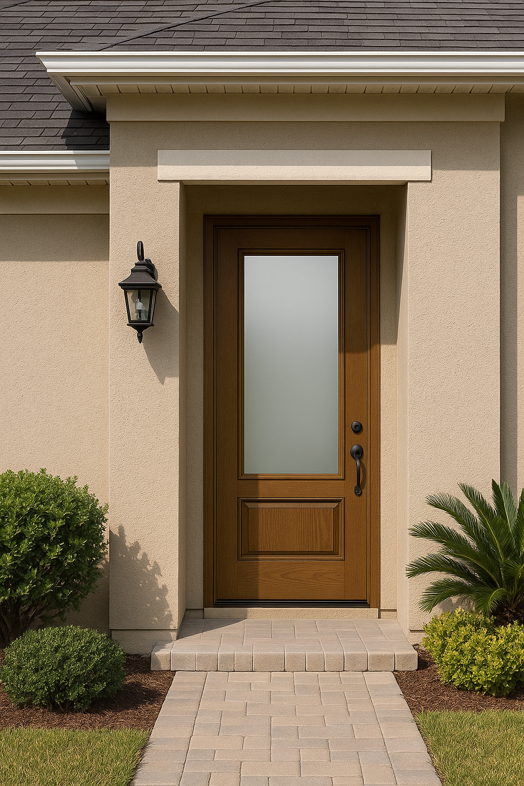 Impact Windows & Doors Tampa - 8' 3/4 Lite 1 Panel - Satin Etch