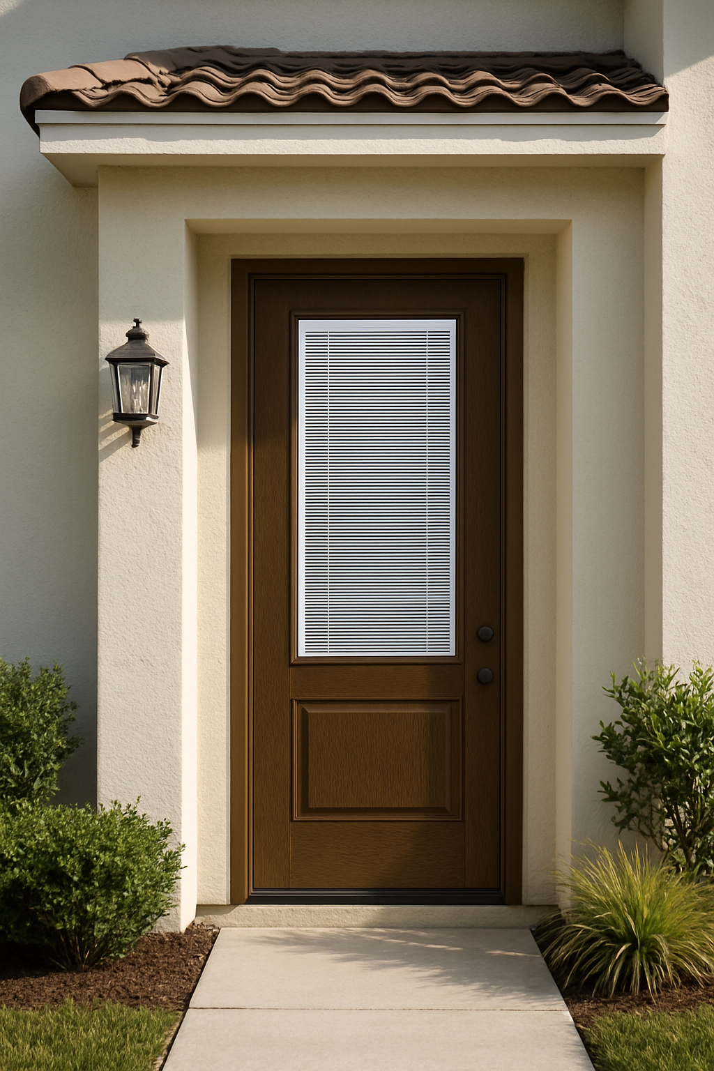Impact Windows & Doors Tampa - 8' 3/4 Lite 1 Panel - Blinds Raise/Tilt No Grid