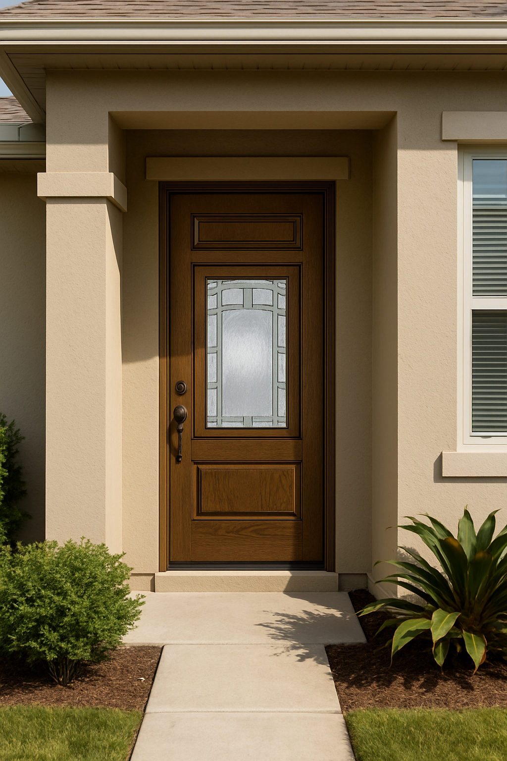 Impact Windows & Doors Tampa - 8' Half Lite 1 Panel Top and Bottom - Maple Park