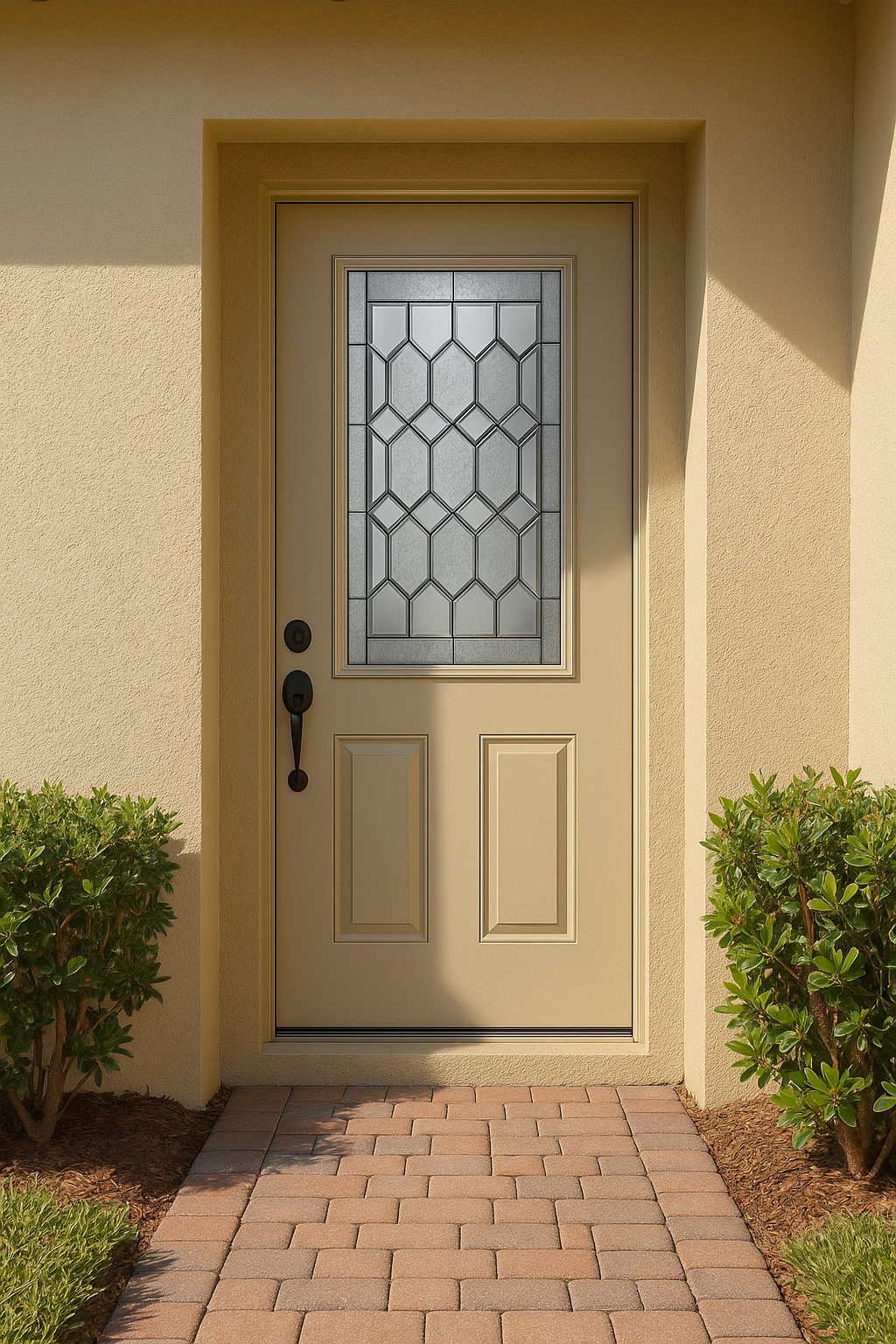 Impact Windows & Doors Tampa - 8' Half Lite 2 Panel Flush - Crystalline