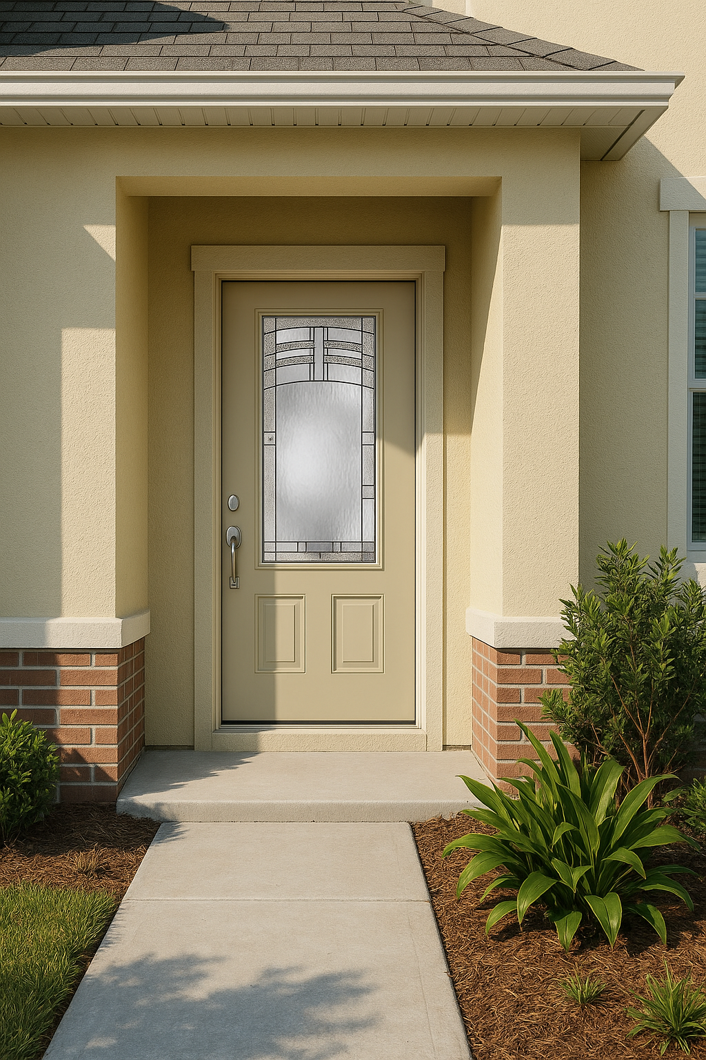 Impact Windows & Doors Tampa - 8' Half Lite 2 Panel Flush - Maple Park