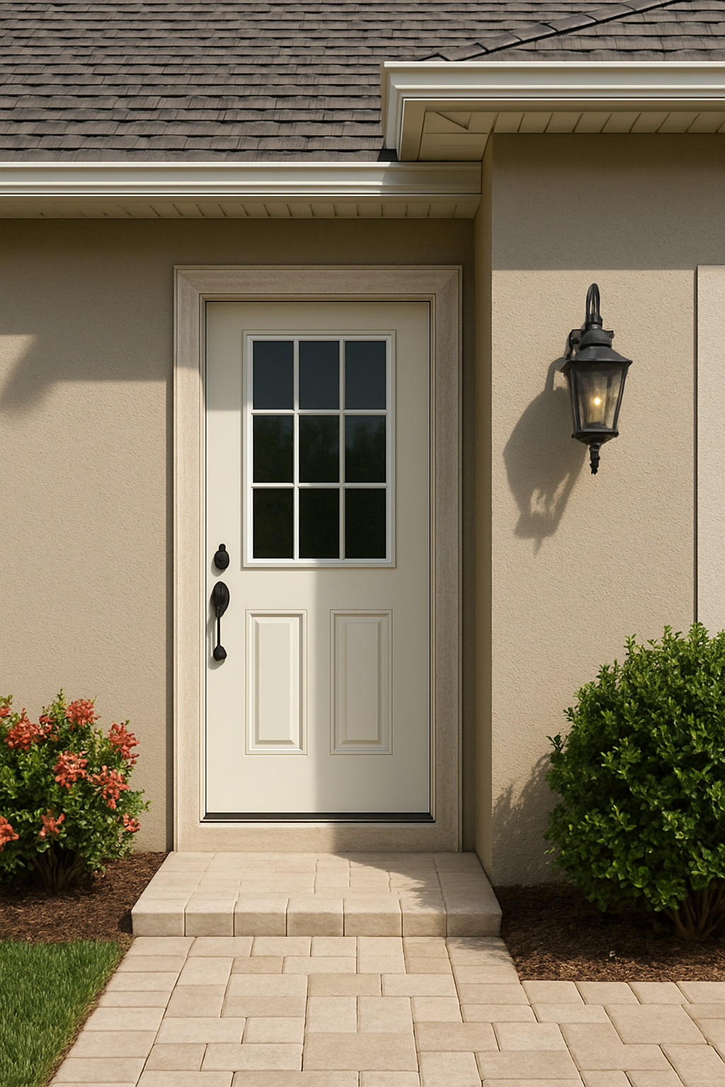 Impact Windows & Doors Tampa - 3/4 Lite 2 Panel Flush - Colonial