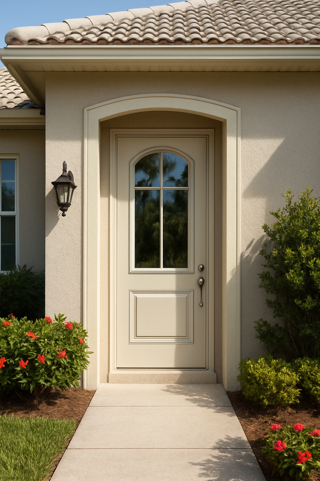 Impact Windows & Doors Tampa - 3 Panel Scroll Top Flush