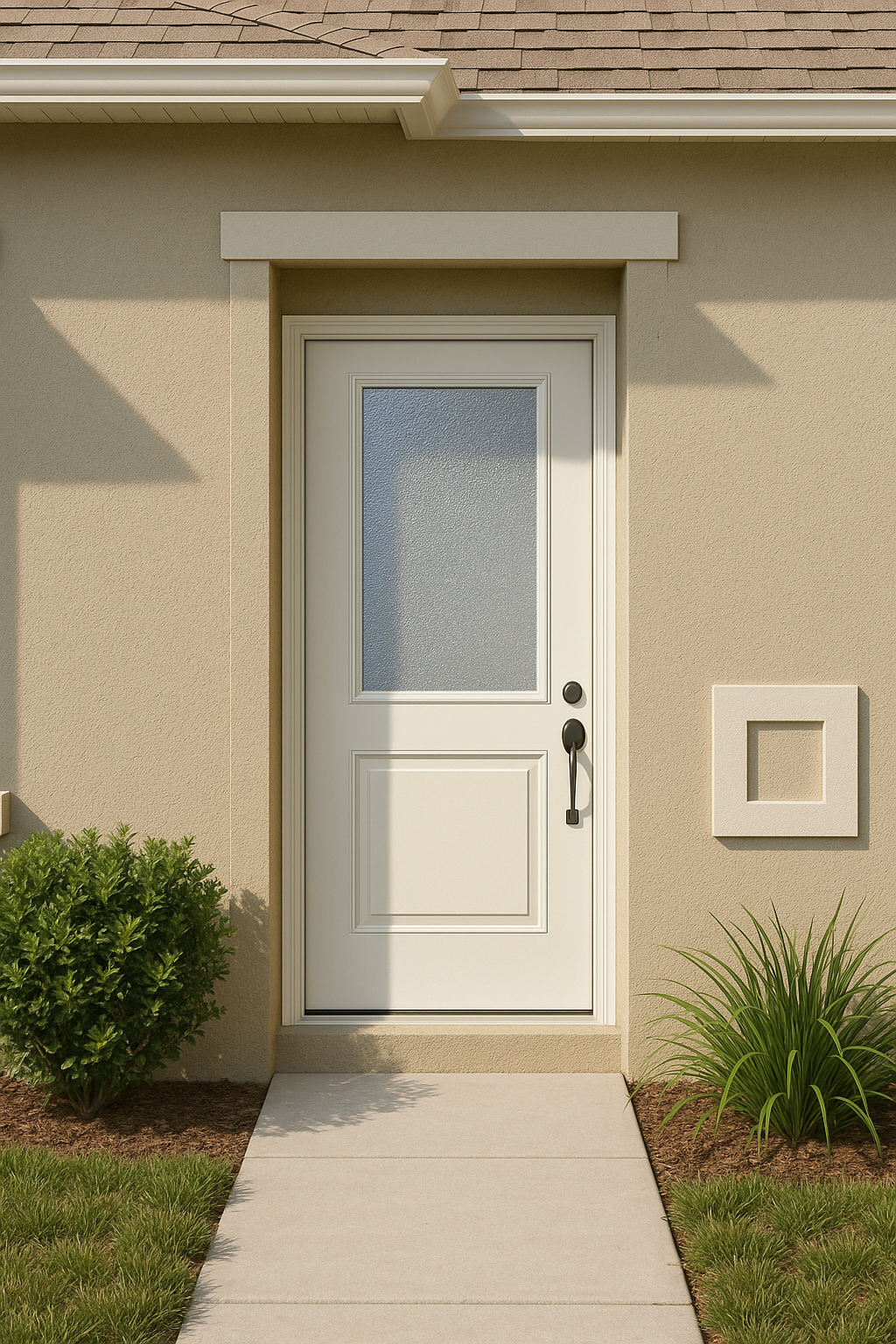Impact Windows & Doors Tampa - Half Lite 1 Panel Flush - Granite