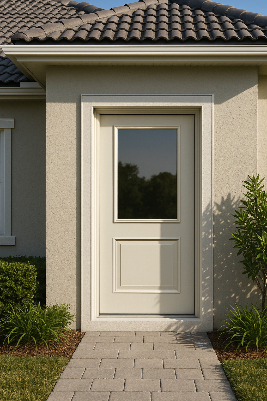 Impact Windows & Doors Tampa - Half Lite 1 Panel Flush - Clear 1 Lite No Grid