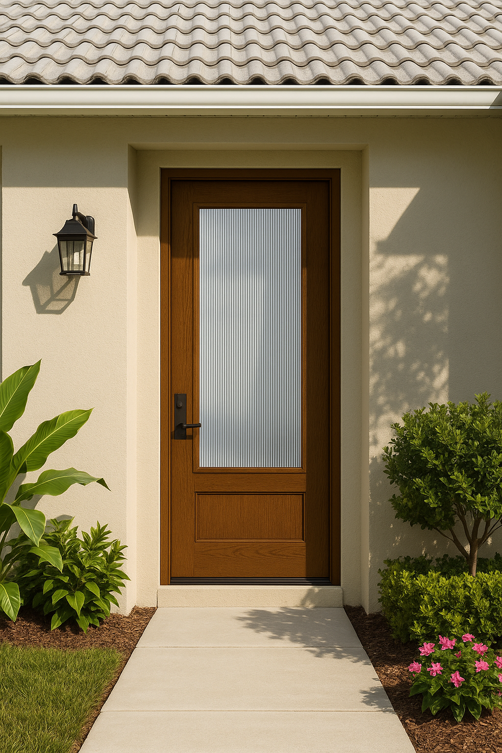 Impact Windows & Doors Tampa - Full Lite w/ Stile Lines - Reeded