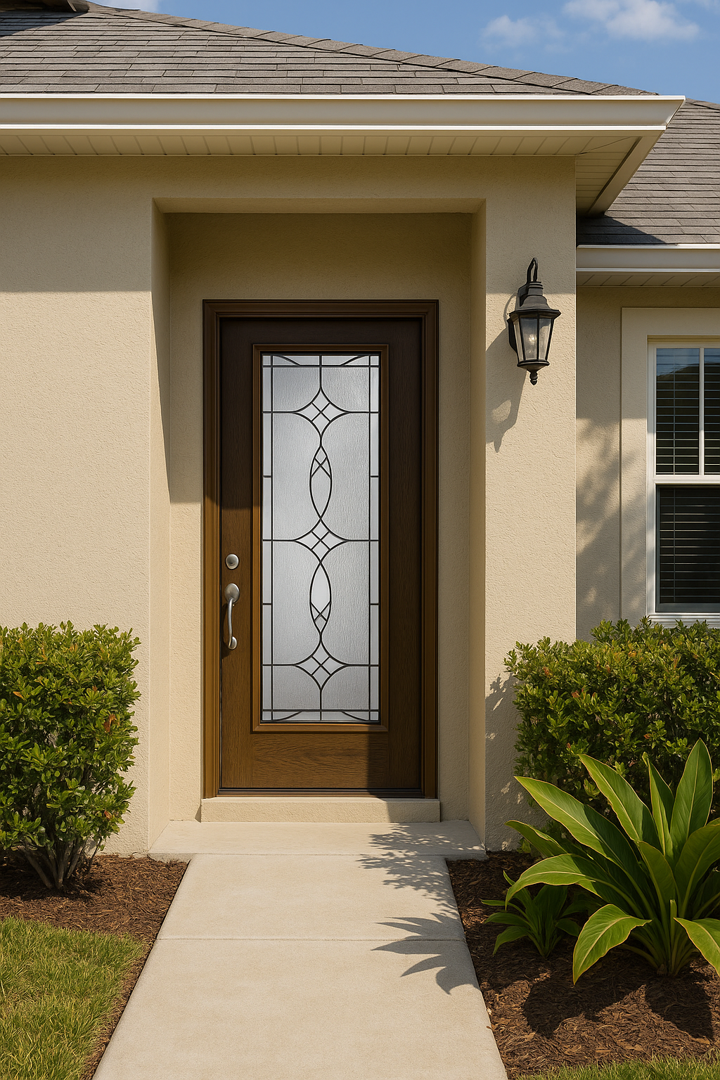 Impact Windows & Doors Tampa - Full Lite Flush - Blackstone