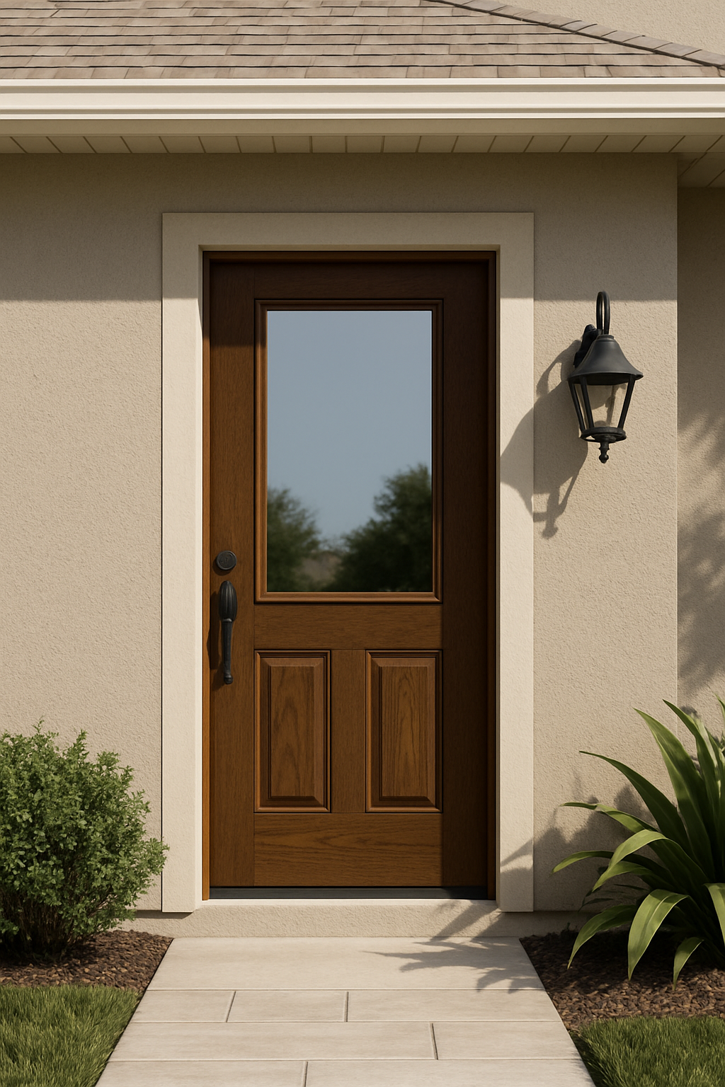 Impact Windows & Doors Tampa - 3/4 Lite 2 Panel - Clear 1 Lite No Grid