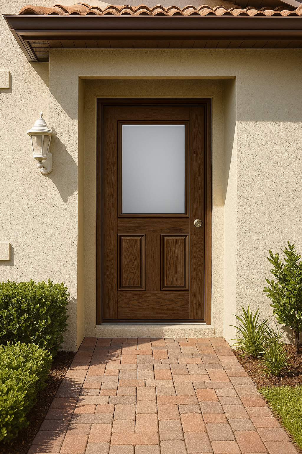Impact Windows & Doors Tampa - Half Lite 2 Panel - Satin Etch