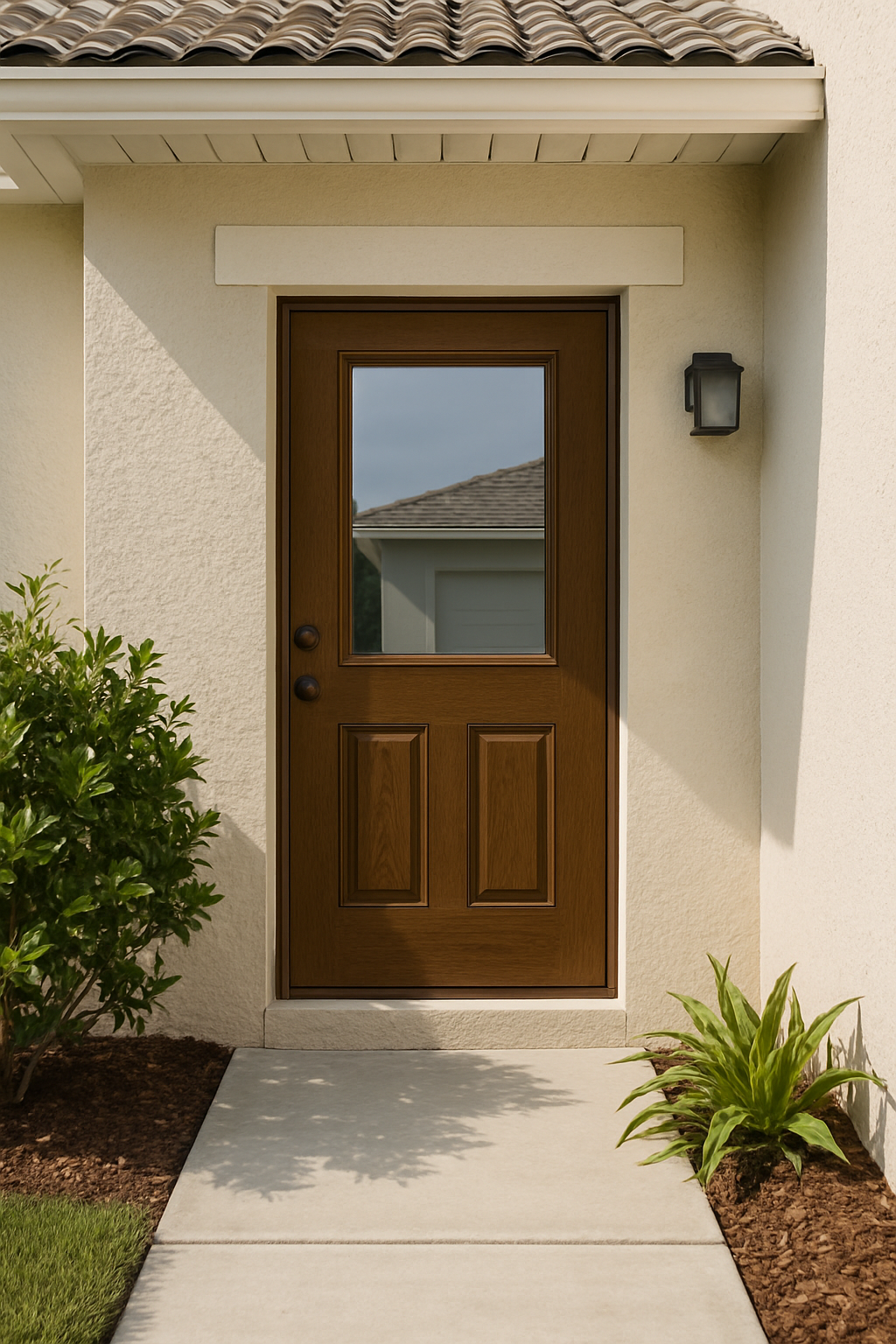 Impact Windows & Doors Tampa - Half Lite 2 Panel - Clear 1 Lite No Grid