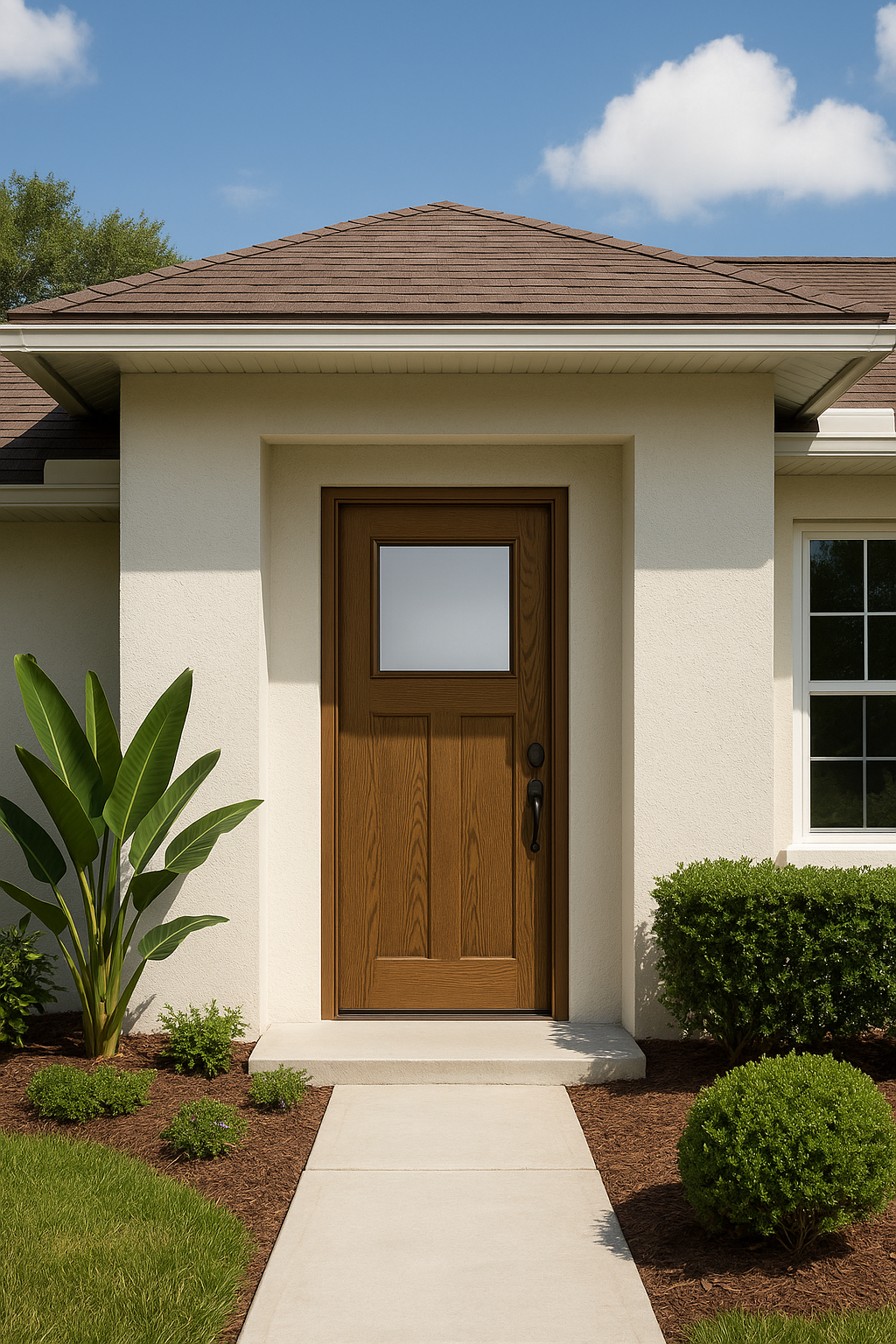 Impact Windows & Doors Tampa - Half Lite Flush - Clear 1 Lite No Grid