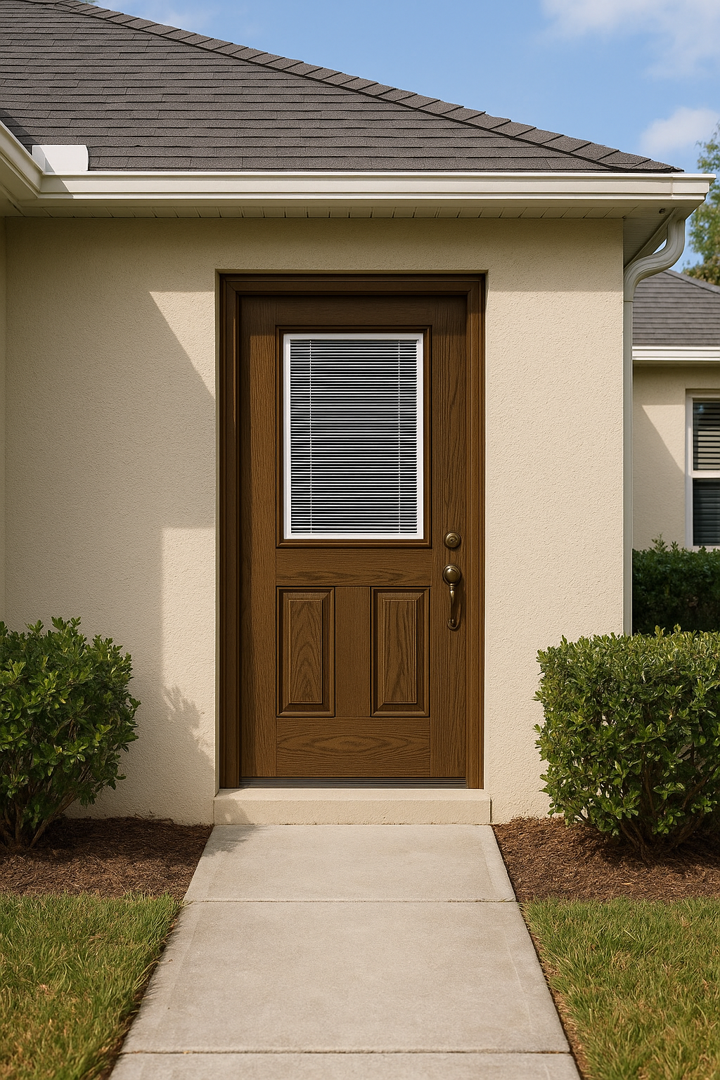 Impact Windows & Doors Tampa - Half Lite 2 Panel - Blinds Raise/Tilt No Grid