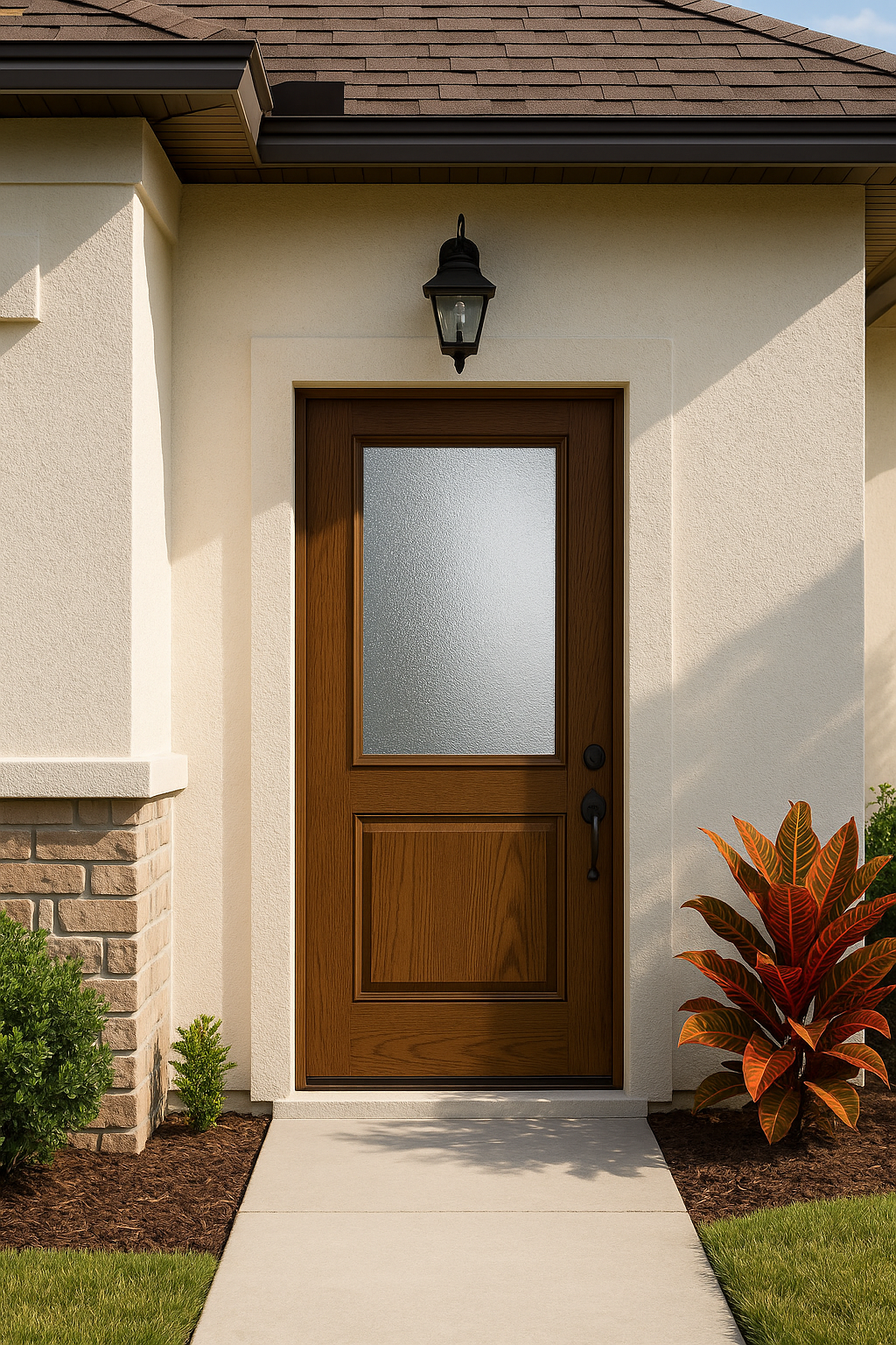 Impact Windows & Doors Tampa - 3/4 Lite 1 Panel - Granite