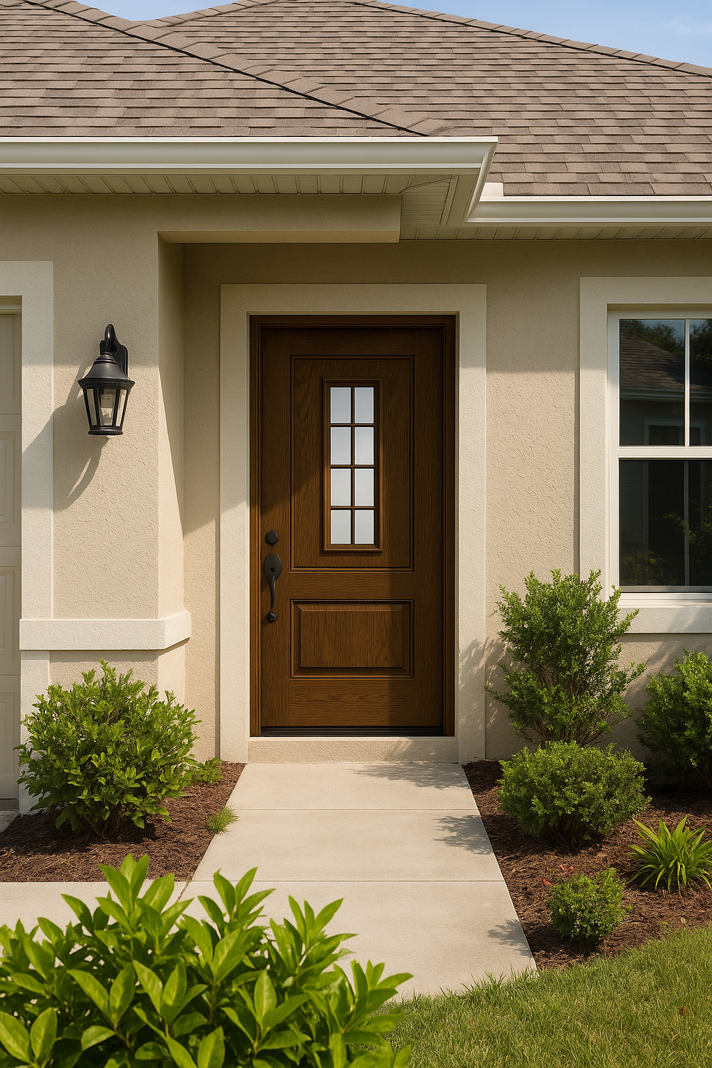 Impact Windows & Doors Tampa - Center Lite 2 Panel 3/4 Top - Colonial