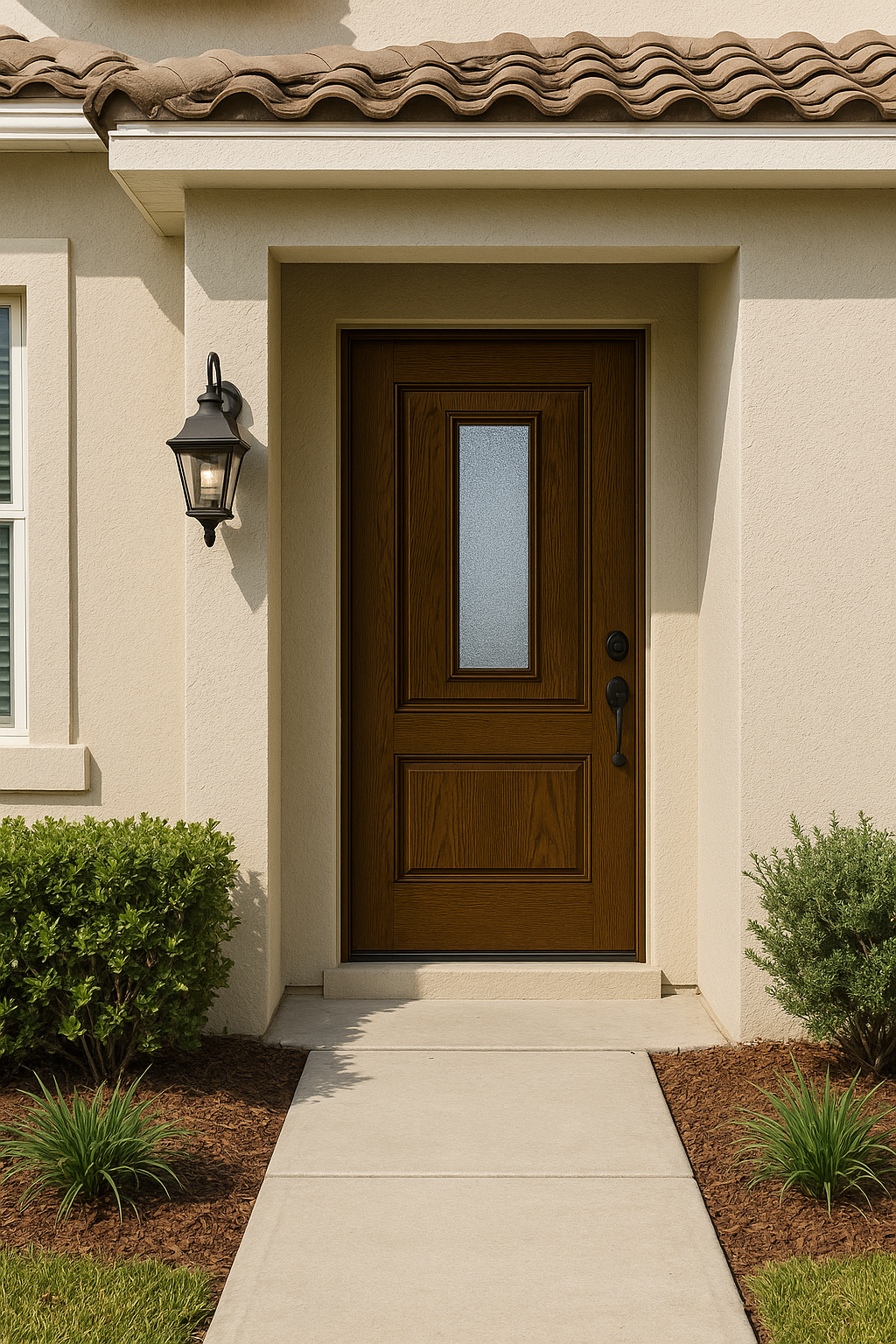 Impact Windows & Doors Tampa - Center Lite 2 Panel 3/4 Top - Granite