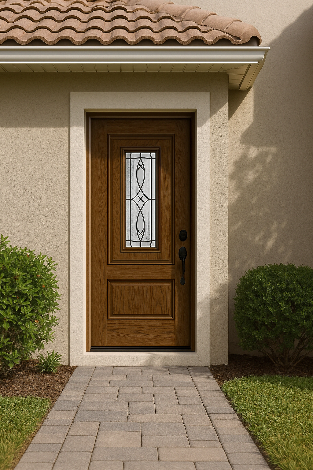 Impact Windows & Doors Tampa - Center Lite 2 Panel 3/4 Top - Blackstone