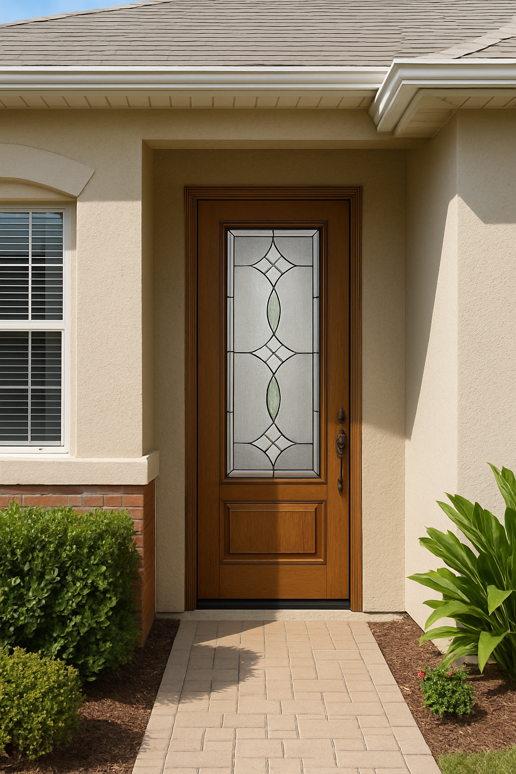 Impact Windows & Doors Tampa - 8' Full Lite Flush - Blackstone
