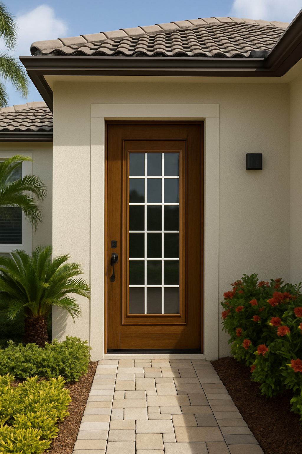 Impact Windows & Doors Tampa - 8' Full Lite W/ Stile Lines - Colonial