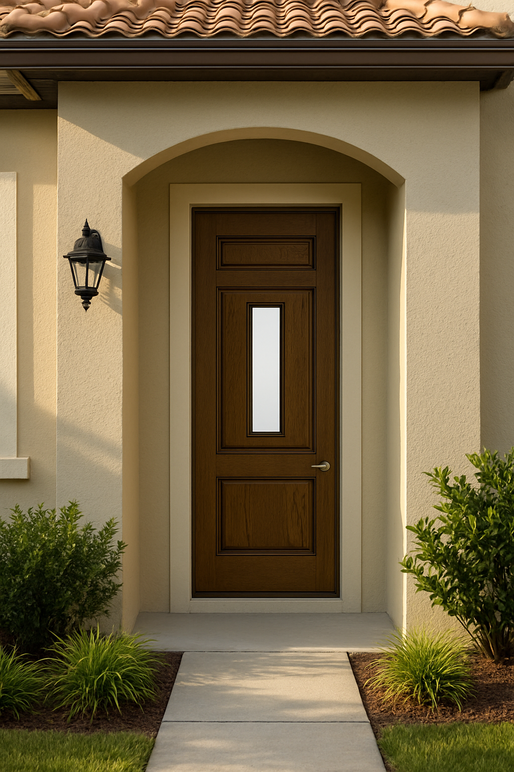 Impact Windows & Doors Tampa - 8' Center Lite 3 Panel - Satin Etch
