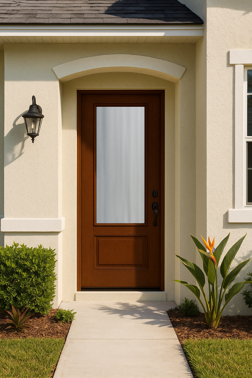 Impact Windows & Doors Tampa - Full Lite w/ Stile Lines - Chinchilla
