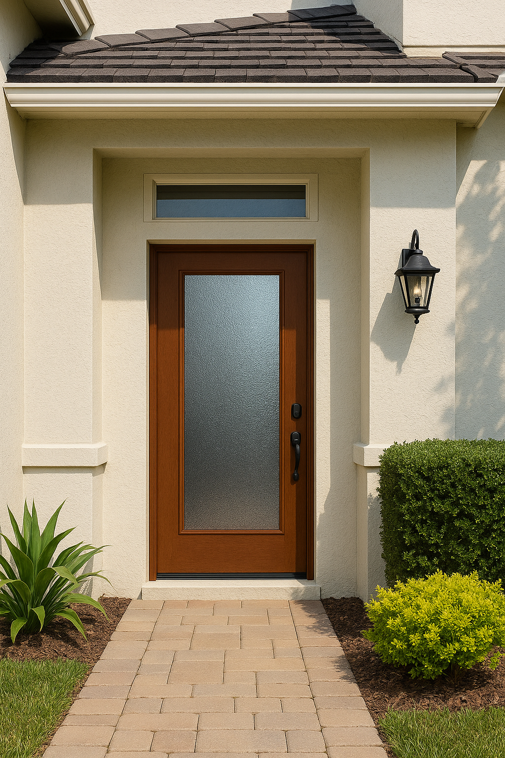 Impact Windows & Doors Tampa - Full Lite w/ Stile Lines - Granite