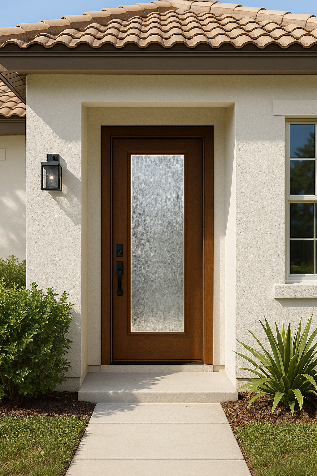 Impact Windows & Doors Tampa - Full Lite w/ Stile Lines - Rainglass