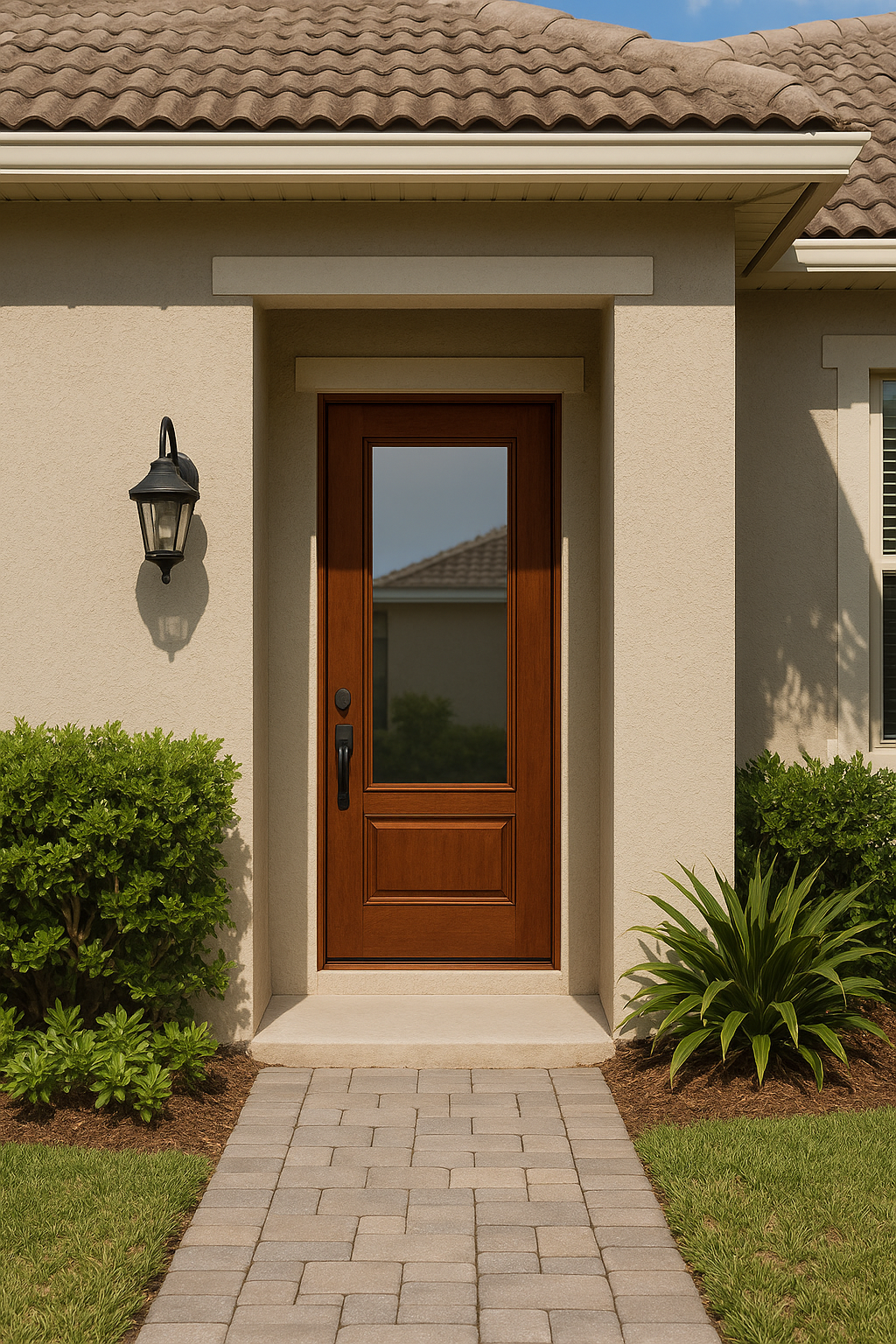 Impact Windows & Doors Tampa - Full Lite w/ Stile Lines - Clear 1 Lite No Grid