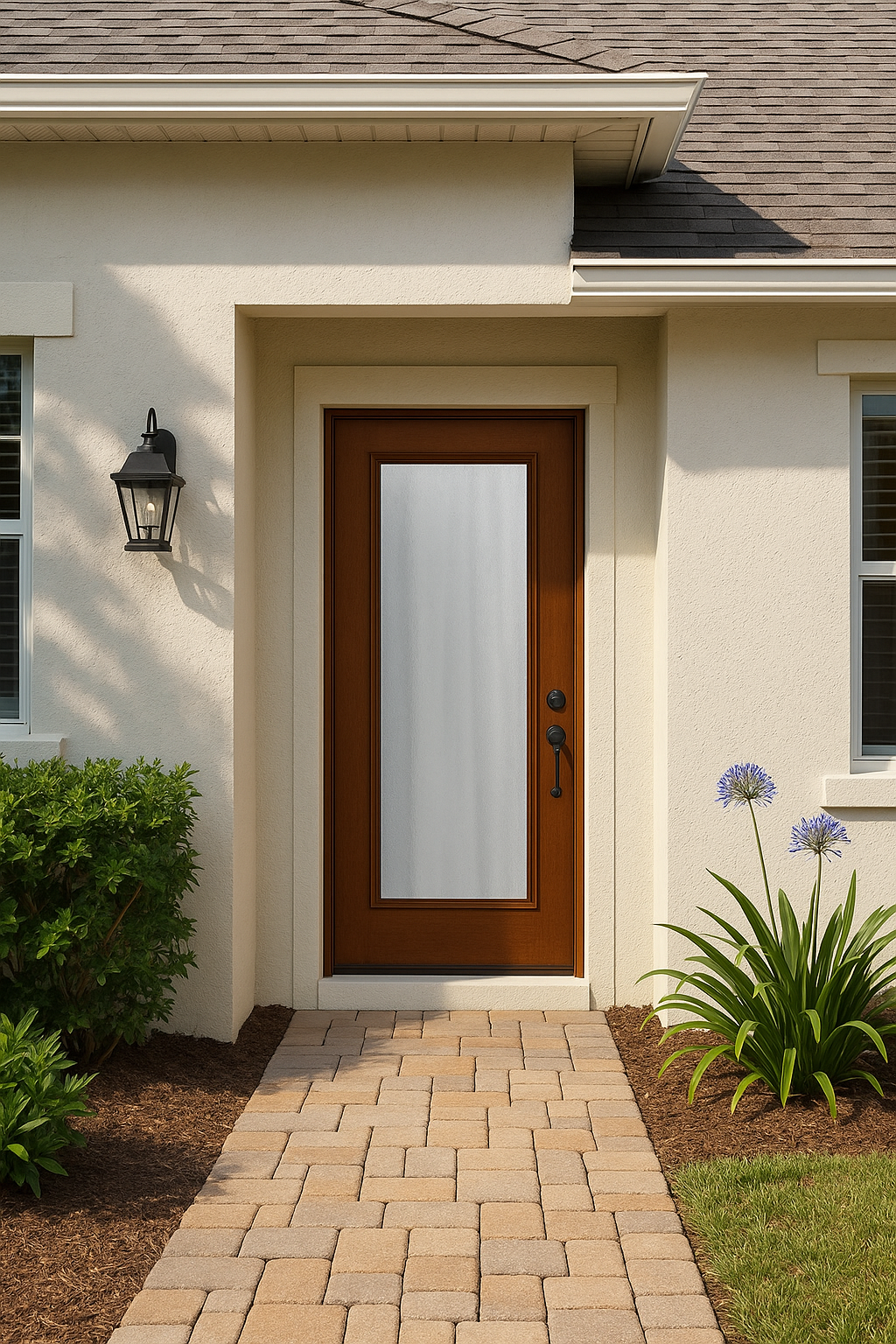Impact Windows & Doors Tampa - Full Lite Flush - Chinchilla