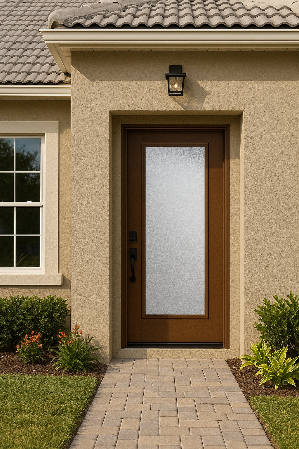 Impact Windows & Doors Tampa - Full Lite Flush - Granite